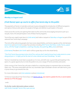 Media Release Template