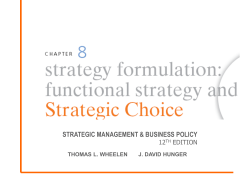 Functional strategy