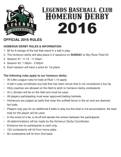 Legends Baseball Club Homerun Derby