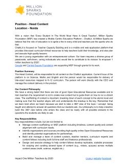 Position - ​Head Content Location - Noida