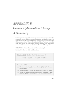 APPENDIX B Convex Optimization Theory: A Summary
