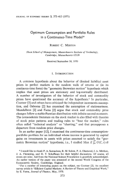 Optimum Consumption and Portfolio Rules in a