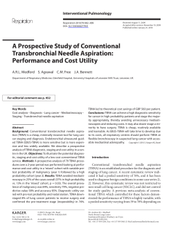A Prospective Study of Conventional Transbronchial