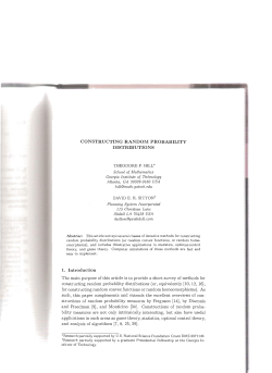 Constructing Random Probability Distributions
