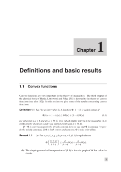 Definitions and basic results - Ele-Math