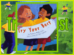 Realistic Fiction Try Your Best
