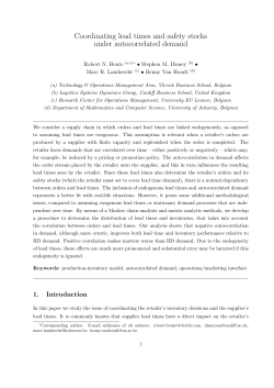 Coordinating lead times and safety stocks under autocorrelated
