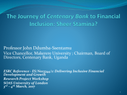 Centenary Bank and Financial Inclusion