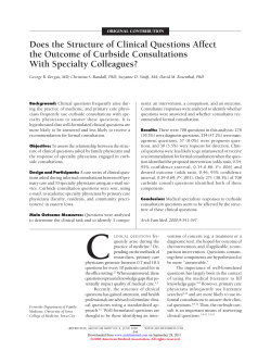 Does the Structure of Clinical Questions Affect the Outcome of