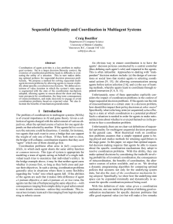Sequential Optimality and Coordination in Multiagent Systems