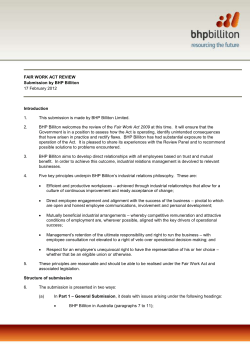 BHP Billiton in Australia - Department of Employment