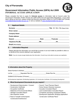 GIPA Informal Access to Information Form