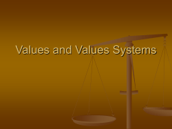 Terminal and Instrumental Values in Rokeach Value Survey