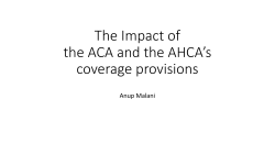 The Impact of the ACA