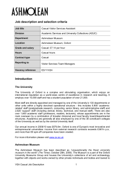 Job description and person