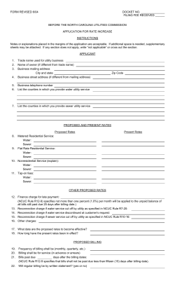 FORM REVISED 06/04 - North Carolina Utilities Commission