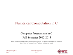 Numerical Computation in C