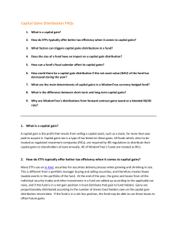 Capital Gains Distribution FAQs