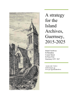 A strategy for the Island Archives, Guernsey, 2015-2025