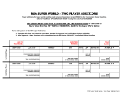 NSA SUPER WORLD - TWO PLAYER ADDITIONS