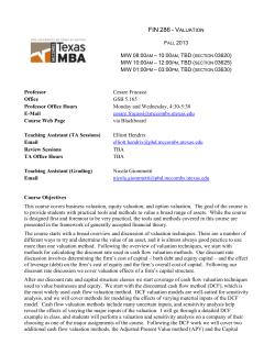 MBA Core Course Template - McCombs School of Business