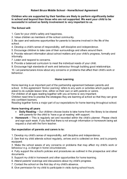 Home/School Agreement - Robert Bruce Middle School