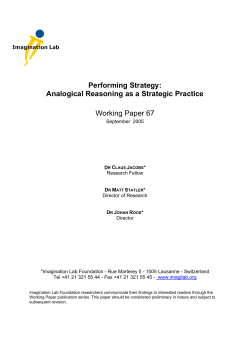 Performing Strategy: Analogical Reasoning as a Strategic Practice
