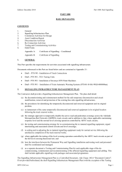 Edition: December 2010 Part 1080: Rail Signalling PART 1080 RAIL