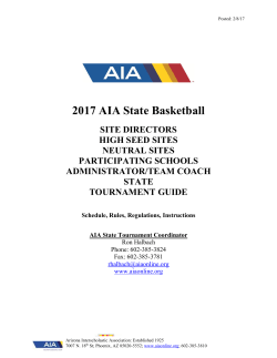 2017 AIA State Basketball Tournament Guide