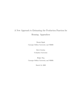A New Approach to Estimating the Production Function for Housing