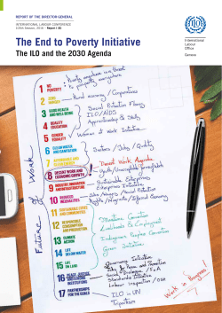 The End to Poverty Initiative:The ILO and the 2030 Agenda