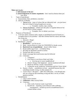 Criminal Law &ndash; Levenson - St. Thomas More &ndash; Loyola Law School