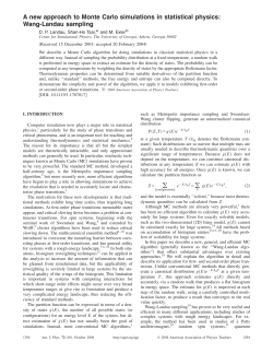 A new approach to Monte Carlo simulations in statistical physics