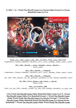 +>Hd~ Nba Playoffs Games Live Stream Online