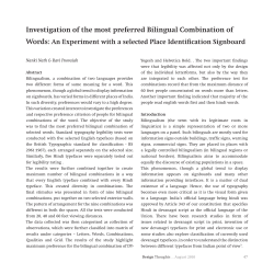 Investigation of the most preferred Bilingual Combination of Words