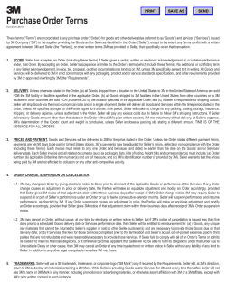 Purchase Order Terms