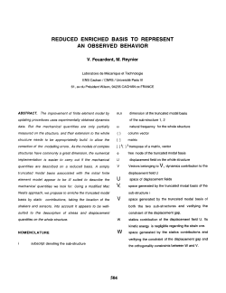 reduced enriched basis to represent an observed behavior