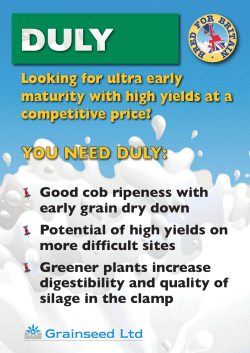 Looking for ultra early maturity with high yields at a competitive price?