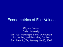 Econometrics of Fair Values