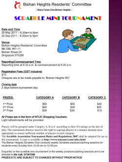 Flyer - Scrabble Association, Singapore