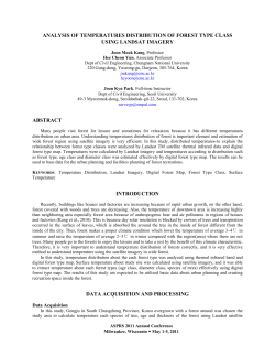 analysis of temperatures distribution of forest type class