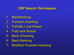CSP Search Techniques
