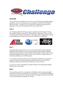 Post-Race Report - Comsol VW Challenge