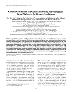 Genome constitution and classification using retrotransposon
