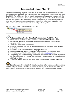 Independent Living Plan