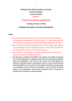 Meeting of the CMO Committee concerning