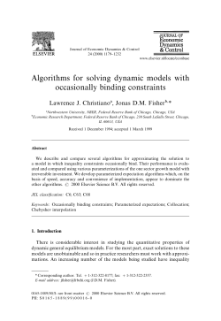 Algorithms for solving dynamic models with occasionally binding