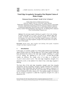 Total Edge Irregularity Streng dge Irregularity Strength of the Disjoint