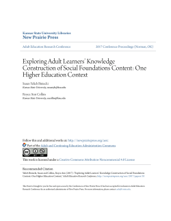 Exploring Adult Learners` Knowledge Construction of Social
