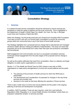 Consultation Strategy - The Royal Bournemouth and Christchurch